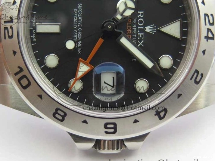 0414 Explorer II 42mm 216570 Black 904L SS GMF 1:1 Best Edition Black Dial on Bracelet A3186 (Correct Hand Stack) StreetReady 3242